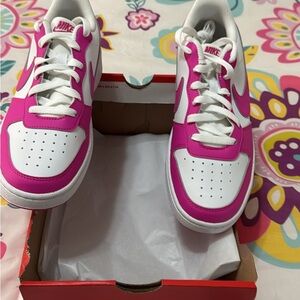 Nike Kids Fuchsia and White Sneakers